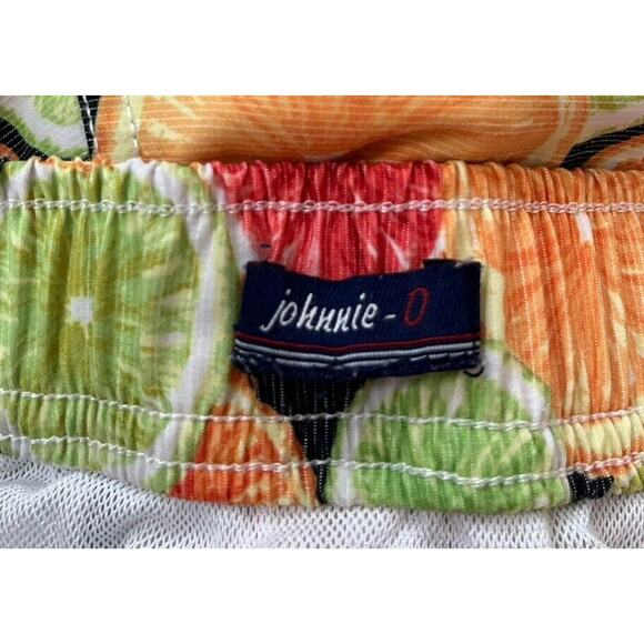 Johnnie-O Multicolor Lemonade Citrus Men's Activewear Surf Shorts Size Medium - Picture 5 of 6
